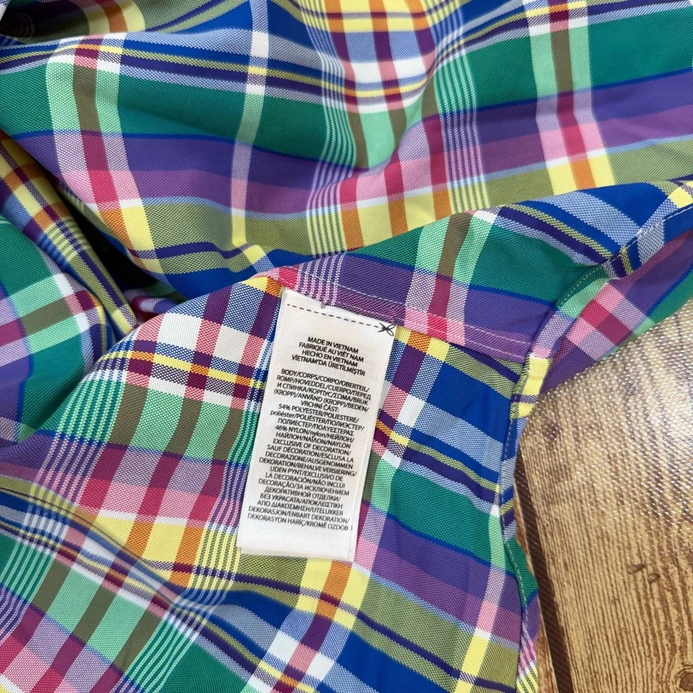 Polo Ralph Lauren Performance Shirt Mens 3XB Multicolor Plaid Classic Fit NWT